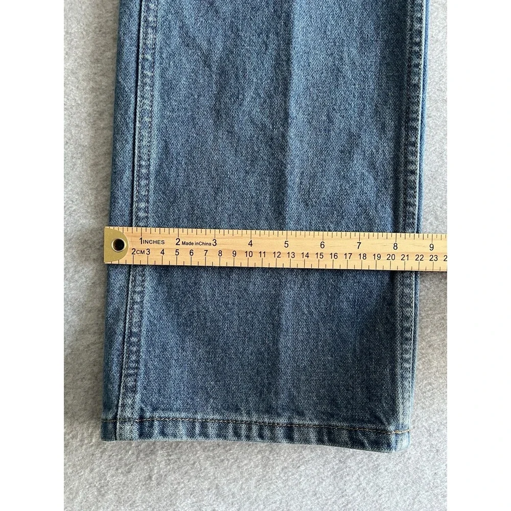 Blue Ranchwear Jeans‎ Mens 34x32 Blue Straight Denim Pants Cowboy Med Wash 32x31